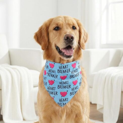 2 Pack Valentines Bandana for Dogs Holiday Bandana Love Bibs Accessories Triangle Bibs Sweetheart Pet Scarf for Dog in Saudi Arabia