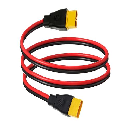 10AWG XT90 كابل تمديد XT90 أنثى إلى ذكر موصل، XT90 موصلات لمحطة الطاقة الشمسية المحمولة لوحة طاقة شمسية بطارية RC (1M/3.2FT) in Kuwait