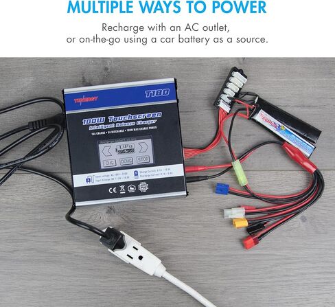 Tenergy T180 100W Balance Charger Discharger, Touch Screen RC Battery Charger in Saudi Arabia