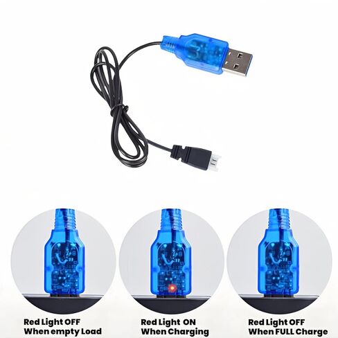 1S Lipo 3.7V Charger Cable with Molex Connector Plug for SYMA and Holystone Quadcopters, Aircraft Models and Mini RC Drones Battery in Saudi Arabia