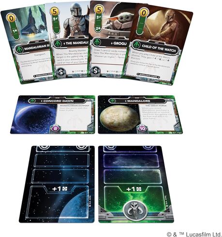 Asmodee Star Wars: The Deckbuilding Game: Mandalorian Faction Pack - العب بشخصية Mandalorian، Bounty Hunters & Troopers، لعبة استراتيجية للأطفال والكبار، للأعمار من 12 عامًا فما فوق، لاعبان، 30 دقيقة من اللعب in Saudi Arabia
