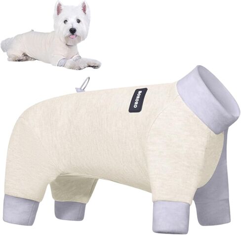 سترة صوف للكلاب، ملابس شتوية دافئة للجراء الصغيرة والمتوسطة، بيجامة حرارية ناعمة قابلة للتمدد للصبيان والبنات (لافندر، M) in Kuwait