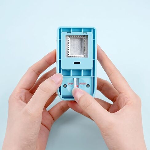 Rectangular Postage Stamp Punch 1X0.8inch, Scalloped Rectangle Lever Action Craft Punch for Paper Crafting Scrapbooking DIY Card Making Arts Crafts Supplies Many Materials in Saudi Arabia