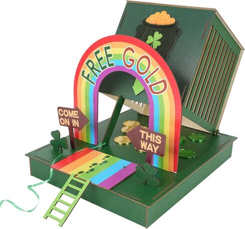 COCHIE St. Patrick's Day Decorations DIY Wood Craft Leprechaun Trap Kit for Kids, Make A Trap to Catch A Leprechaun, St Patricks Day Toys Gifts for Kids Classroom Activity in Saudi Arabia