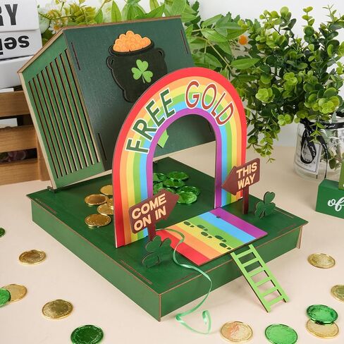 COCHIE St. Patrick's Day Decorations DIY Wood Craft Leprechaun Trap Kit for Kids, Make A Trap to Catch A Leprechaun, St Patricks Day Toys Gifts for Kids Classroom Activity in Saudi Arabia