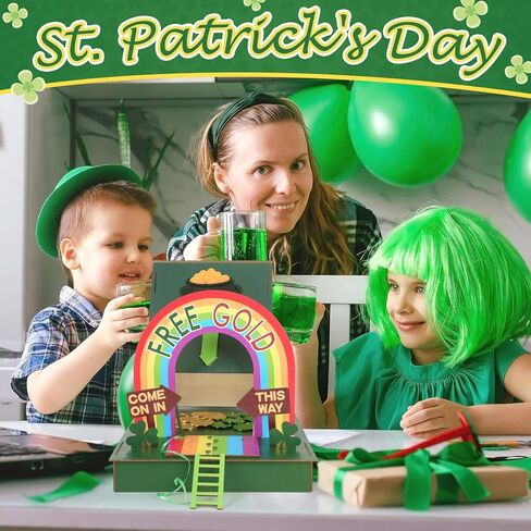 COCHIE St. Patrick's Day Decorations DIY Wood Craft Leprechaun Trap Kit for Kids, Make A Trap to Catch A Leprechaun, St Patricks Day Toys Gifts for Kids Classroom Activity in Saudi Arabia