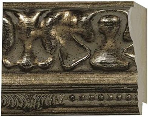 CountryArtHouse Picture Frame Moulding (Wood) 100ft bundle - Ornate Antique Silver Finish - 2.5" width - 3/8" rabbet depth in Saudi Arabia