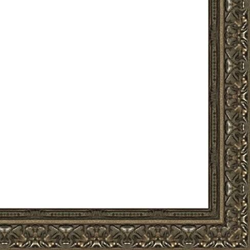 CountryArtHouse Picture Frame Moulding (Wood) 100ft bundle - Ornate Antique Silver Finish - 2.5" width - 3/8" rabbet depth in Saudi Arabia