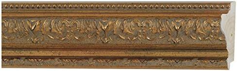 CountryArtHouse Picture Frame Moulding (Wood) 100ft bundle - Ornate Gold Finish - 3.5" width - 3/8" rabbet depth in Saudi Arabia