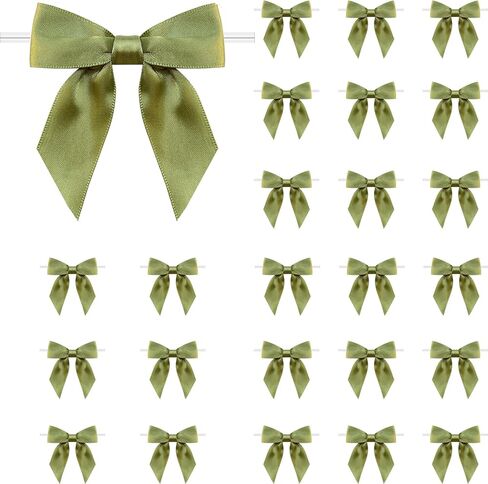 Twist Tie Bows 3.3‘’ Craft Bows Satin Ribbon Bow for Gift Wrapping, Treat Bags, Party Favors & Craft Decoration (Light Pink, 1 Count(Pack of 60)) in Saudi Arabia