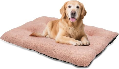 Athena Collection Dog Bed Medium Size Dog, 35 Inches Washable Dog Crate Bed for Medium Dogs Cats Pets, Faux Fir Calming Crate Pad Warming Cozy Soft, Grey in Saudi Arabia