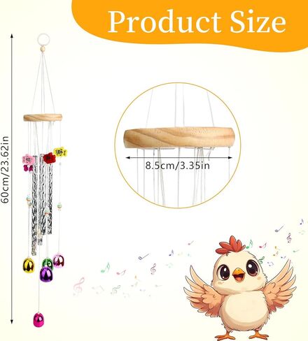 ألعاب الدجاج للحظيرة، دقات الرياح الغنية، ألعاب الدجاج التفاعلية، ملحقات حظيرة اللعب الفنية، ديكور معلق للدجاج، الطيور، الببغاء، طيور الحب in Kuwait