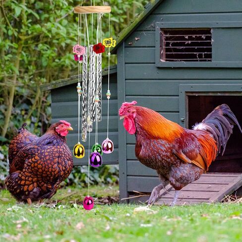 ألعاب الدجاج للحظيرة، دقات الرياح الغنية، ألعاب الدجاج التفاعلية، ملحقات حظيرة اللعب الفنية، ديكور معلق للدجاج، الطيور، الببغاء، طيور الحب in Kuwait