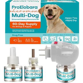 Dog Calming Pheromone Plug Diffuser: Dog Calming Pheromones Diffuser - Reduces Stress & Anxiety Calming Pheromone Diffuser for Dogs - Calm Dogs 60 Supply in Kuwait
