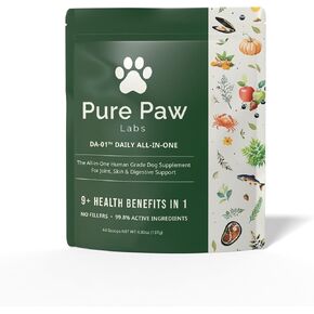 DA-1 Daily All-in-One Dog Supplement for Allergies, Joints, Probiotics and Skin/Coat. Human Grade, Multivitamin, No Fillers or Artificial Additives. in Saudi Arabia