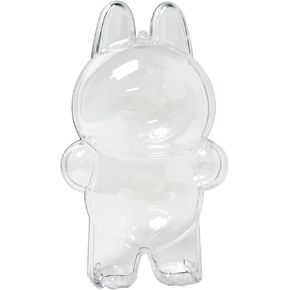 Protective Case Compatible with LABUBU Exciting Macaron, (Figure Not Included) Clear Collector Storage Box with Silicone Strap,Dustproof Scratch-Resistant for Standing Series in Saudi Arabia