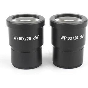 1 Pair WF10X Eyepiece Body Microscope Wide View 20mm WF20X/10 WF10X/20 High Eye Point (WF20X10) in Kuwait