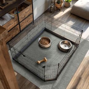 Mohawk Home Pet Play Pen رطوبة حاجز حصيرة فائدة رمادية صلبة 3' X 5' أخرى مثالية للمطبخ، غرفة المعيشة، غرفة الأطفال، غرفة الطعام، المدخل، المكتب، المرآب، المدخل، الحمام، غرفة الغسيل in Kuwait