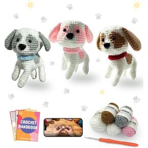 PAITIN Crochet Kit for Beginners – DIY Crochet Craft Project, Easy Handmade Yarn Art Kit for Adults with Step-by-Step Video Tutorial in Saudi Arabia