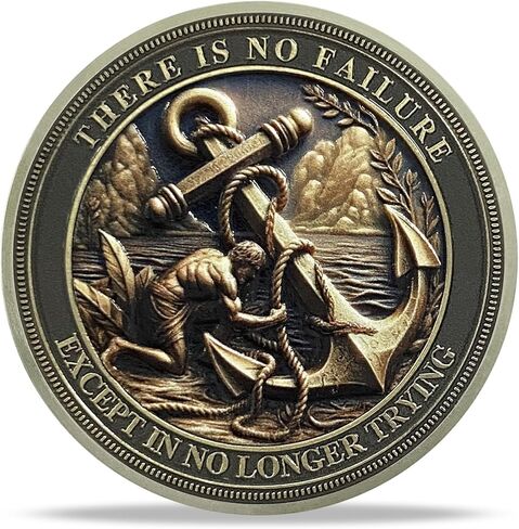 Sailing Anchor Inspirational Challenge Coin, Encouragement Pocket Token for Resilience, and Courage Appreciation Gift for Friends and Family in Saudi Arabia