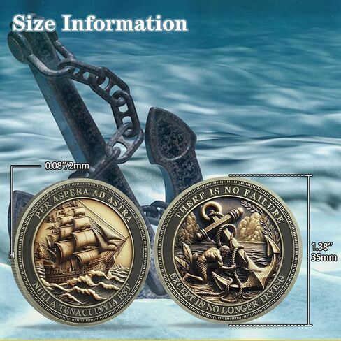Sailing Anchor Inspirational Challenge Coin, Encouragement Pocket Token for Resilience, and Courage Appreciation Gift for Friends and Family in Saudi Arabia