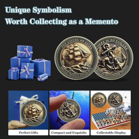 Sailing Anchor Inspirational Challenge Coin, Encouragement Pocket Token for Resilience, and Courage Appreciation Gift for Friends and Family in Saudi Arabia
