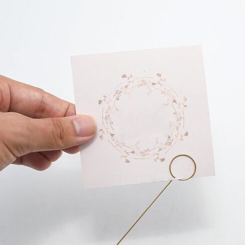 30Pcs Floral Card Holder Picks, Wire Flower Place Card Stick for Centerpieces, 12 Inch Suitable for Flowers and Gifts (Gold, Round) in Saudi Arabia