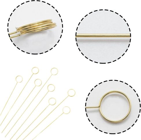 30Pcs Floral Card Holder Picks, Wire Flower Place Card Stick for Centerpieces, 12 Inch Suitable for Flowers and Gifts (Gold, Round) in Saudi Arabia