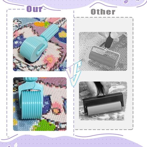 Jzzuau 2026 New Diamond Art Roller, Press Roller for Smooth Pressing, DIY Gem Printed Rhinestone Bead Straightening Hand Wheel Tool for Smooth Pressing in Saudi Arabia