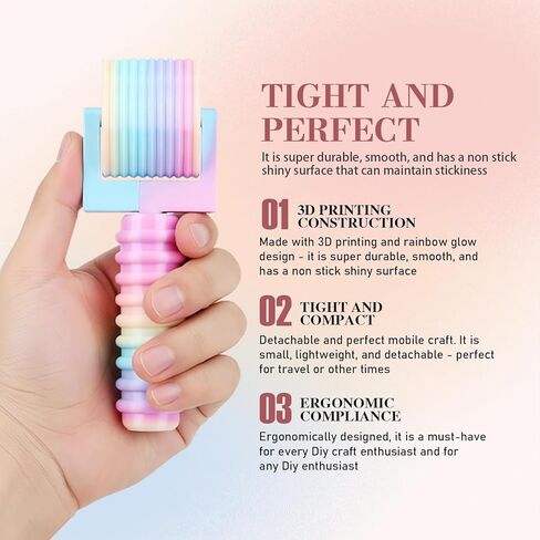 2PC Diamond Art Roller, Essential DIY Craft Tool for Rhinestone Embroidery, Easy-Grip Hand Rollerfor Square/Round Drill Canvas Kits, Detachable Diamond Painting Tools in Kuwait