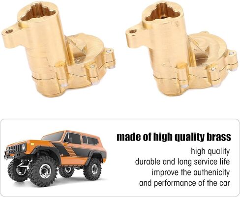 Brass Rear Axle Portal Housing Cover Set, Heavy Duty Upgrade for RC Car, Golden Color, Installation, Accuracy, Enhance Performance and Stability in Saudi Arabia