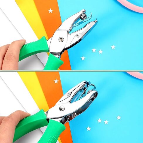 ثقب نجمة بحجم 1/4 بوصة، أداة ثقب يدوية على شكل نجمة، أداة ثقب واحدة، أداة ثقب ورق يدوية محمولة لسجل القصاصات الورقية in Kuwait