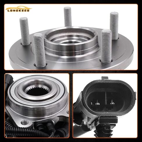 515098 مجموعة محمل محور العجلة الأمامية ذات 8 عروة مع ABS - متوافقة مع FIT 2007–2013 Silverado 2500HD 3500HD، Sierra 2500HD، Yukon XL 2500، Hummer H2 - OE استبدال SP580312 in Saudi Arabia