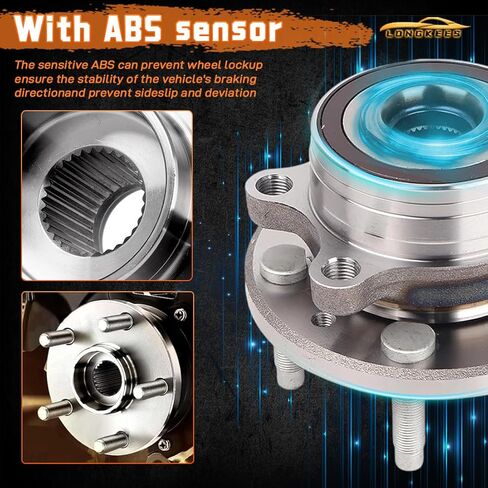 515098 مجموعة محمل محور العجلة الأمامية ذات 8 عروة مع ABS - متوافقة مع FIT 2007–2013 Silverado 2500HD 3500HD، Sierra 2500HD، Yukon XL 2500، Hummer H2 - OE استبدال SP580312 in Saudi Arabia