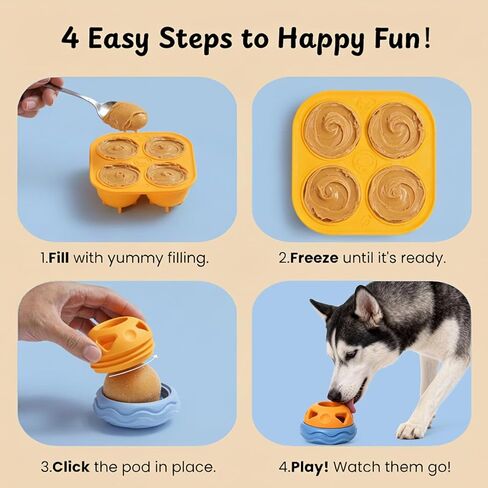 مجموعة ألعاب Nocciola Enrichment Dog Toys للمضغين العدوانيين، وقوالب الحلوى المجمدة ووحدة التغذية التفاعلية، لعبة لعق الكلاب المطاطية القابلة للتجميد لتدوم طويلاً لإبقائهم مشغولين، والمشاركة وتخفيف القلق in Kuwait
