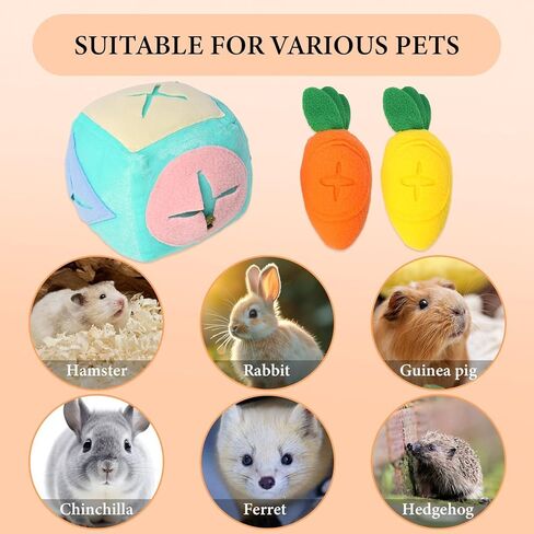 Large Rabbit Foraging Toy with Bell, Washable Puzzle Feed Game Rabbit Toy for Bunnies Boredom, Snuffle Ball Treat Dispenser Exercise Bunny Enrichment Toys, Bunny Toys for Indoor Bunnies(Blue) in Kuwait