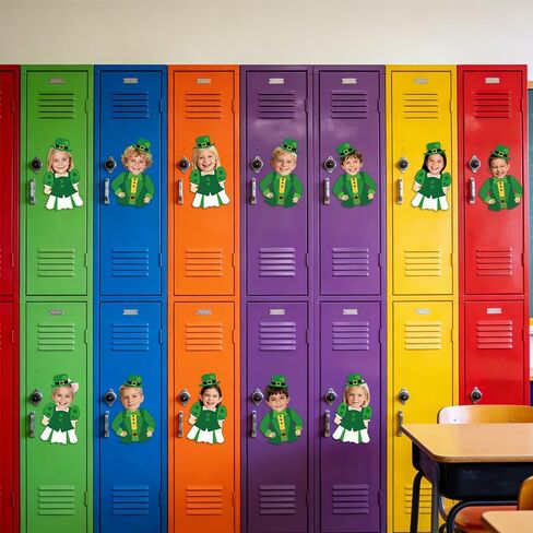 60Pcs St. Patrick's Day Paper Cutouts St. Patrick's Bulletin Board Decoration Leprechaun DIY Photo Craft Cutout Leprechaun Hat Classroom Supplies for Irish March Shamrock Party Chalkboard Wall Decor in Saudi Arabia