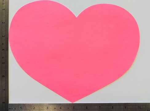 SHAPES ETC. 15 Pcs Tri-Color Heart Super Cut-Outs 8x10in, Construction Paper Shapes, Bulletin Board Decorations, DIY Crafts, Valentine's Day, Holiday Decor, Wall Cutouts, Made in USA in Saudi Arabia