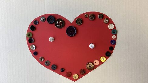 SHAPES ETC. 15 Pcs Tri-Color Heart Super Cut-Outs 8x10in, Construction Paper Shapes, Bulletin Board Decorations, DIY Crafts, Valentine's Day, Holiday Decor, Wall Cutouts, Made in USA in Saudi Arabia