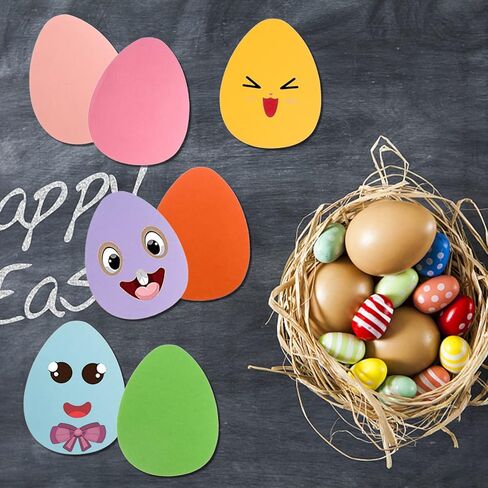 72 Pack Easter Egg Paper Cutouts, 6 Inch Large Egg Shape Cardstock Die Cuts, Assorted Colors for Spring Party Decor, Bulletin Board, DIY Crafts & Event Decoration in Saudi Arabia