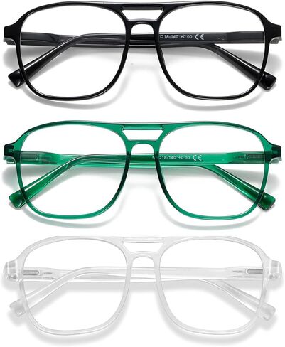 Trendy Aviator Reading Glasses for Women Men Blue Light Blocking Computer Readers Eyewear in Saudi Arabia