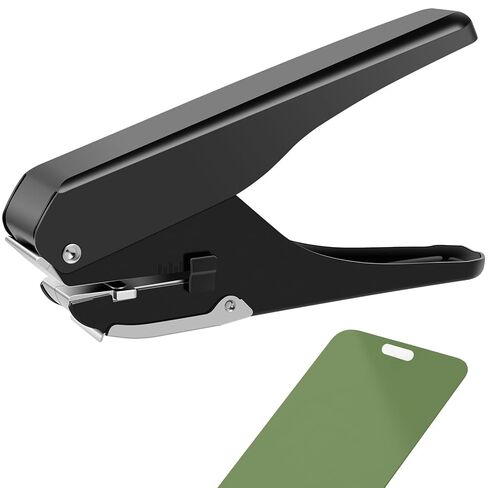 Slot Hole Punch, Multifunctional Oval Hole Punch, Metal ID Card Hand Puncher, Heavy-Duty Handheld Hole Puncher Precise Paper Single Hole Punching Tool for Paper ID Card in Saudi Arabia