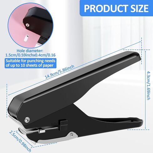 Slot Hole Punch, Multifunctional Oval Hole Punch, Metal ID Card Hand Puncher, Heavy-Duty Handheld Hole Puncher Precise Paper Single Hole Punching Tool for Paper ID Card in Saudi Arabia