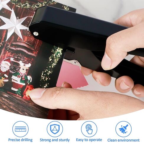 Slot Hole Punch, Multifunctional Oval Hole Punch, Metal ID Card Hand Puncher, Heavy-Duty Handheld Hole Puncher Precise Paper Single Hole Punching Tool for Paper ID Card in Saudi Arabia