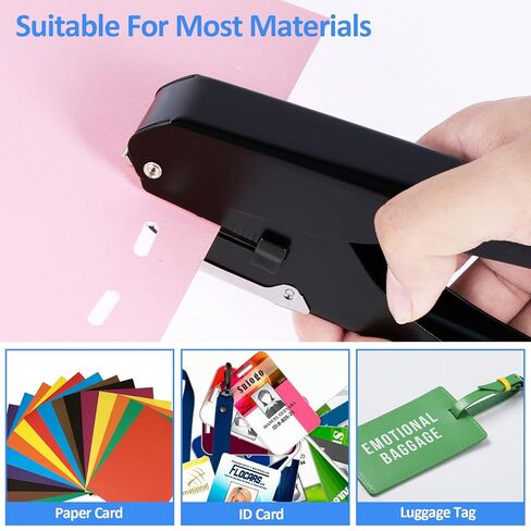 Slot Hole Punch, Multifunctional Oval Hole Punch, Metal ID Card Hand Puncher, Heavy-Duty Handheld Hole Puncher Precise Paper Single Hole Punching Tool for Paper ID Card in Saudi Arabia