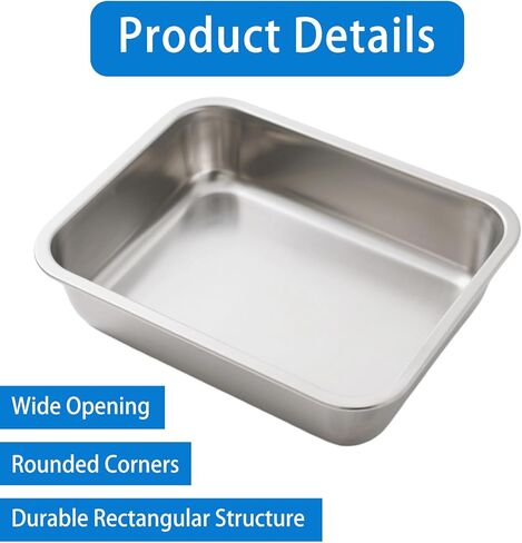 Stainless Steel Dog Bowls for Medium and Small Size Dogs, 0.85 Gallons Metal Dog Water Food Bowl Dish, Medium Capacity Pet Feeding Water Bowls, Pet Food Pans Plates for Dogs, Large Cats and Rabbits in Saudi Arabia