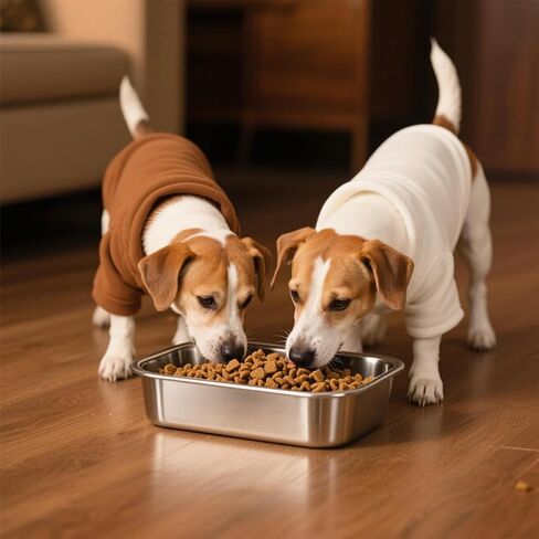 Stainless Steel Dog Bowls for Medium and Small Size Dogs, 0.85 Gallons Metal Dog Water Food Bowl Dish, Medium Capacity Pet Feeding Water Bowls, Pet Food Pans Plates for Dogs, Large Cats and Rabbits in Saudi Arabia
