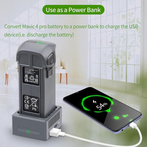 100W USB Battery Charger with Storage Charge for DJI Mavic 4 Pro Drone,Two-Way Single Charging Hub Accessories in Saudi Arabia