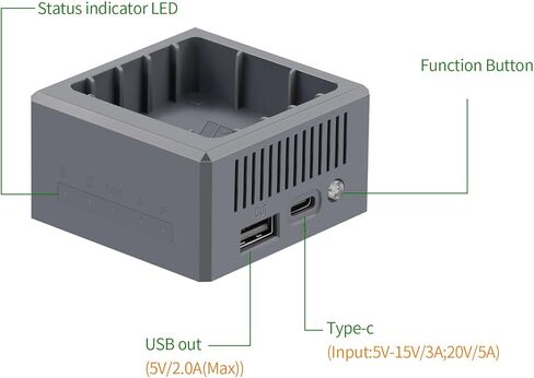 100W USB Battery Charger with Storage Charge for DJI Mavic 4 Pro Drone,Two-Way Single Charging Hub Accessories in Saudi Arabia