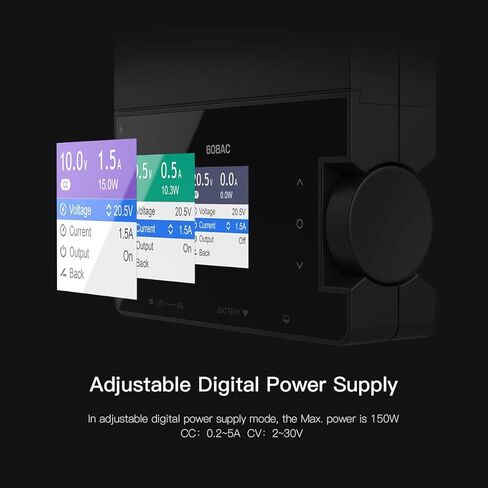 شاحن بطارية ليبو ISDT 608AC، شاحن ذكي AC 50W/DC 200W مدى الحياة، Lilon، LiPo، بطاريات LiHv/Pb/NiMH، مفرغ شاحن التوازن لبطاريات RC in Saudi Arabia